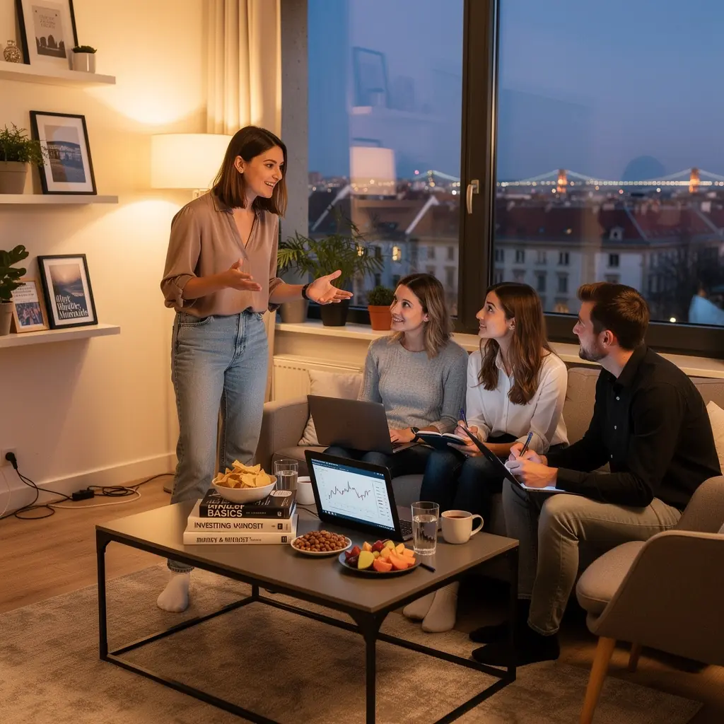 Egy ember a költségvetését tervező laptop előtt ülve.